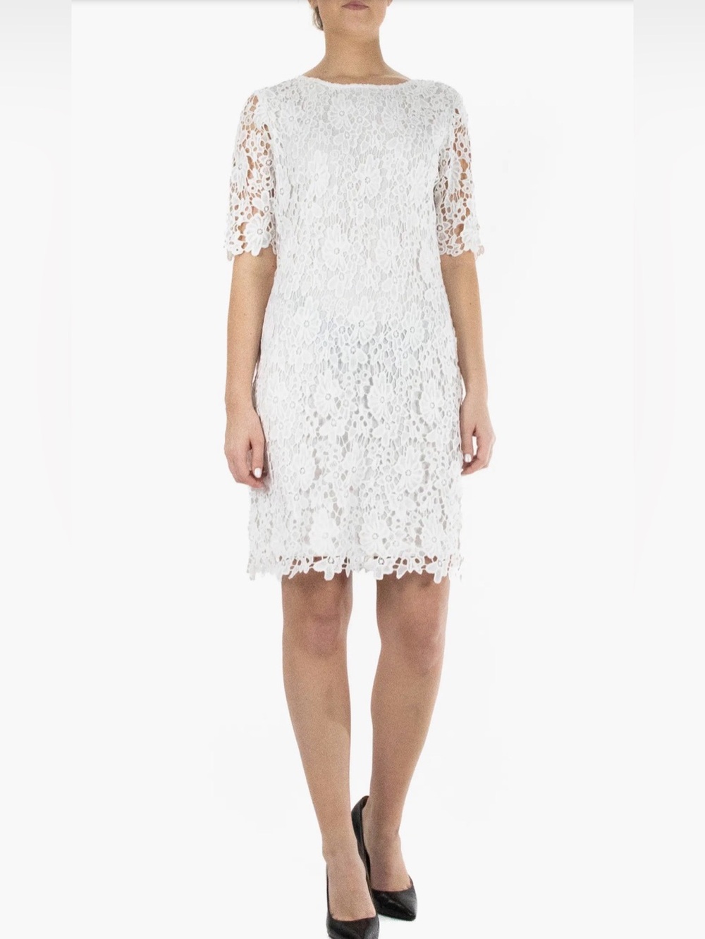 Women’s Nina Leonard Floral Lace Sheath Cocktail Wedding Formal Dress XL EUC